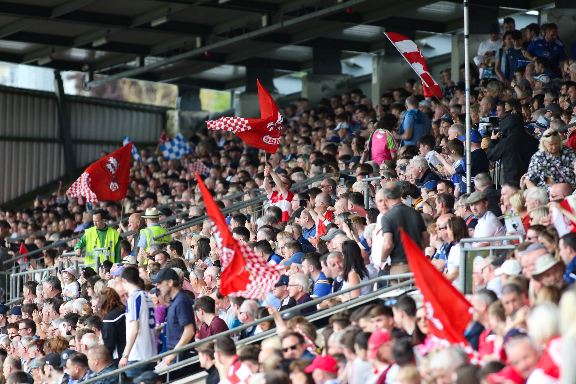 Derry footballers enjoyed another outstanding win on Sunday afternoon, beating Monaghan in Armagh to reach their first Ulster SFC final since 2001. Were you there? See if our photographer spotted you by clicking Next.