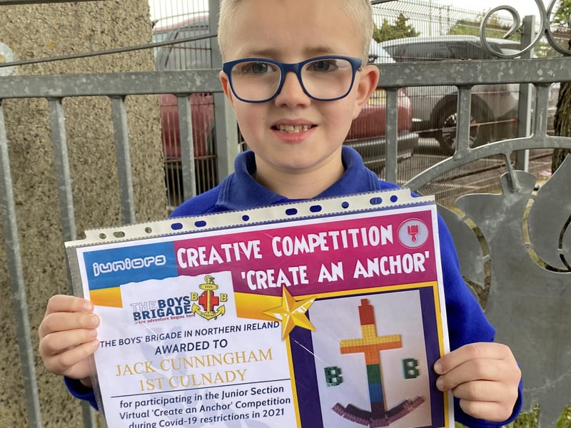 Jack took part in the Junior Section Creative Competition where he created an anchor using Lego.