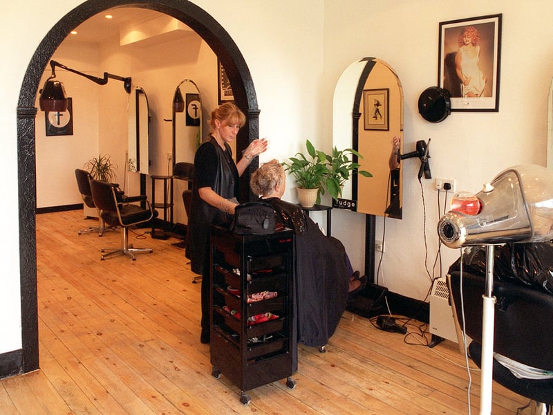 Inside Streetwise Hair Design on Street Lane in March 1996.