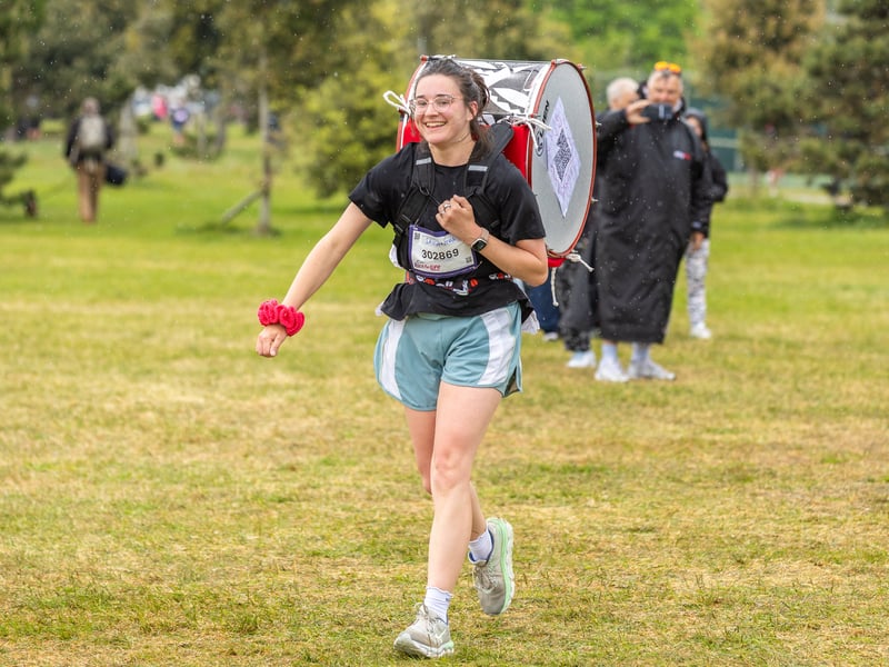 One runner had an extra feature on her kit 
