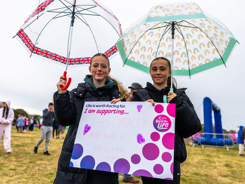 Nancy and Immy supporting Stacey and Hayley's  run