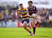 Shane Walsh of Galway in action against Patrick Gavin of Roscommon during the Connacht SFC final  at King & Moffatt Dr Hyde Park in Roscommon