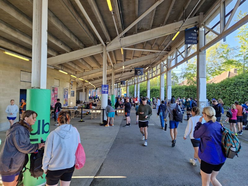 The runners prepared ahead of the race