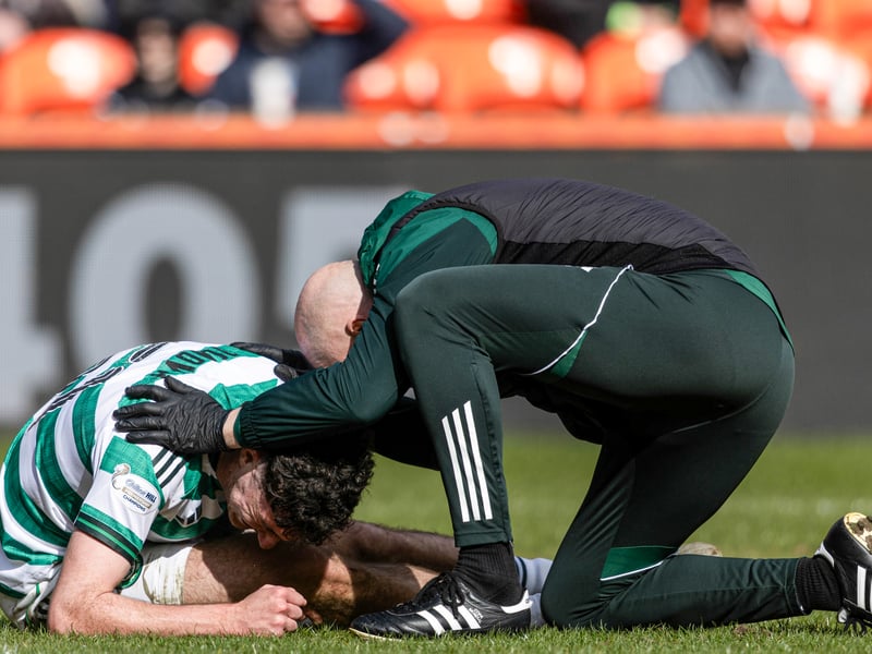 The teenage defender is facing a race to be fit before the end of the season after picking up a hamstring injury in the defeat to Dundee United in March.