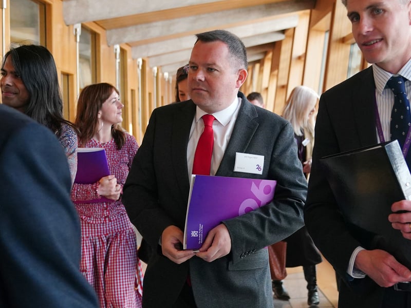 Scottish Labour MSP Joe Fagan arriving at the Scottish Parliament.