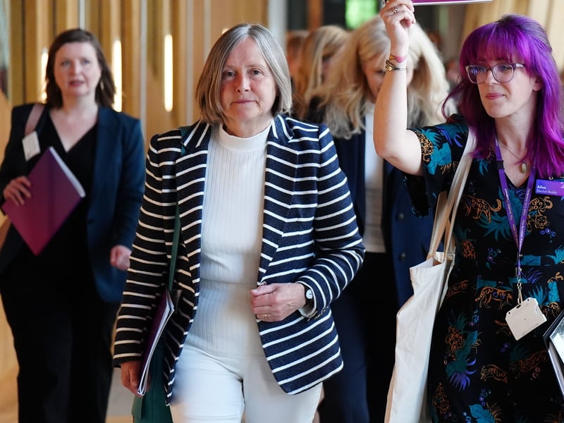 Reform UK MSP Helen McDade arriving at the Scottish Parliament