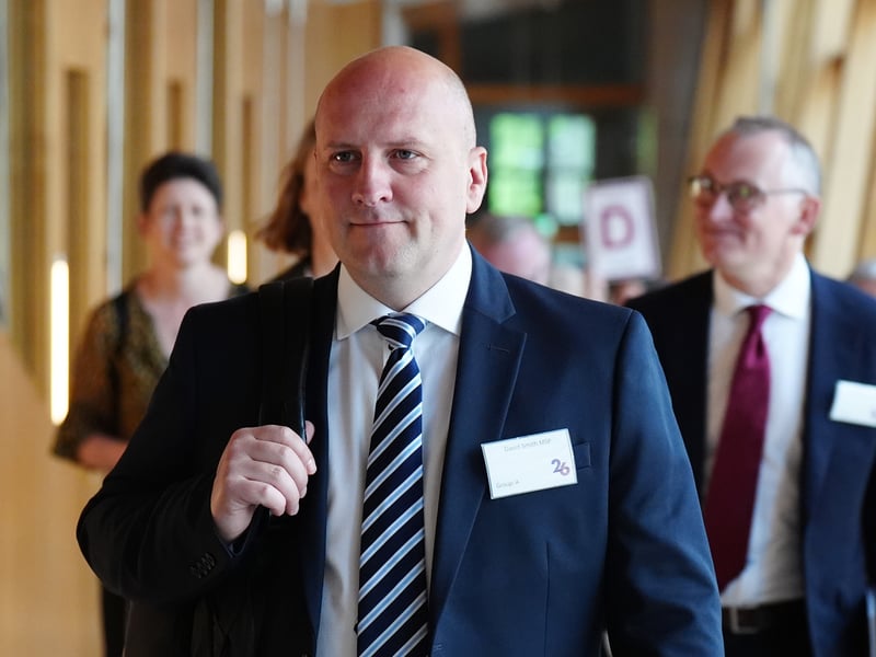 Reform UK MSP David Smith arriving for his first day at Holyrood.