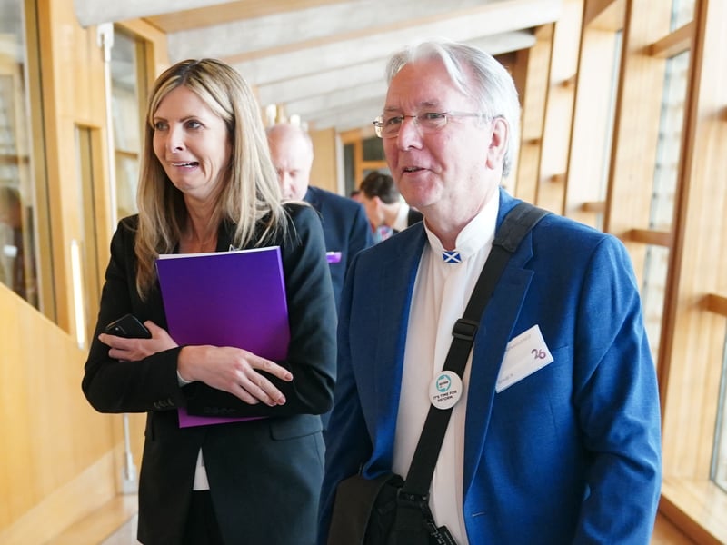 Reform UK MSP David Kirkwood arriving at the Scottish Parliament.