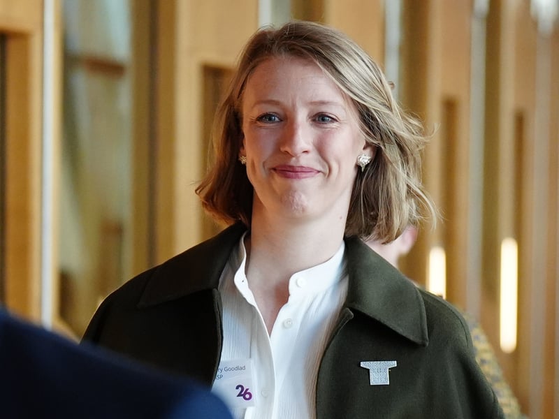 SNP MSP Hannah Goodlad at Holyrood on Monday.