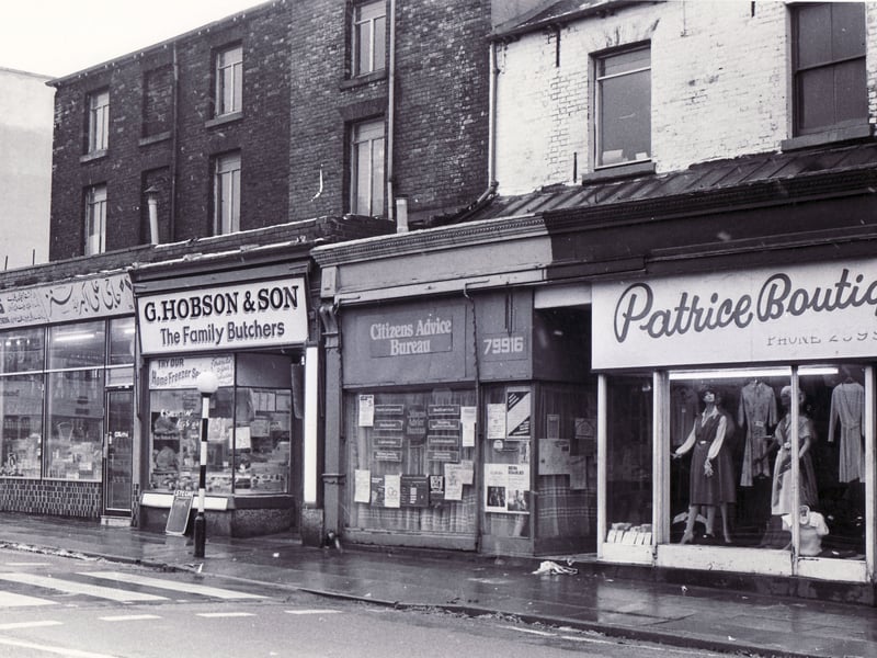Shops in Pitsmoor, Sheffield, in 1981