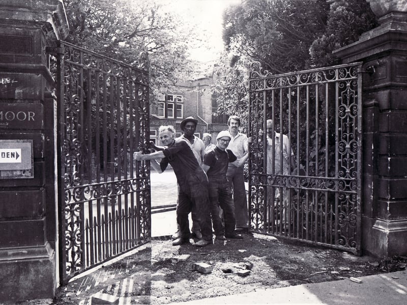 The gates of Ranmoor Hall, Sheffield, in 1977
