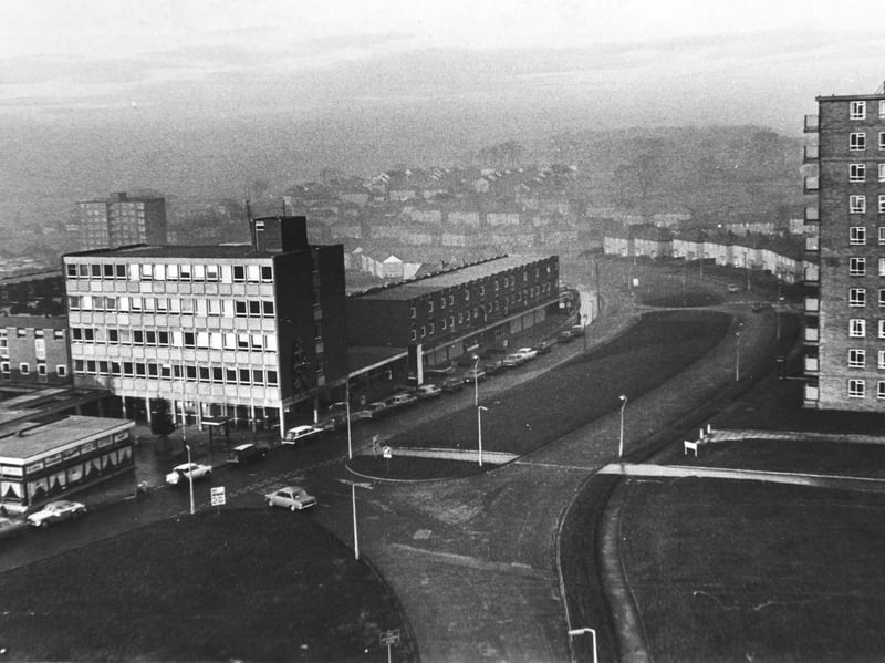 A bird's eye view of council housing in Seacroft, Leeds, in December 1967