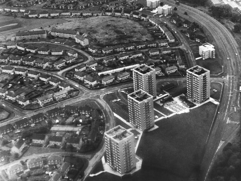 Tower blocks in Seacroft, Leeds, in October 1968