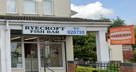 Rated 4.7 stars based on 261 Google reviews. One Google reviewer said: "I only discovered this chip shop about six months ago and it's right on the way home from work. I've only been a few times so far but every time the food has been perfect. It's really difficult to find a consistently good chippy these days, but Ryecroft serve great food every time. " Location: 2 Ryecroft Pl, Walsall WS3 1SL. 