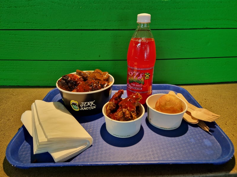 Side options are also available, including fried chicken and dumplings