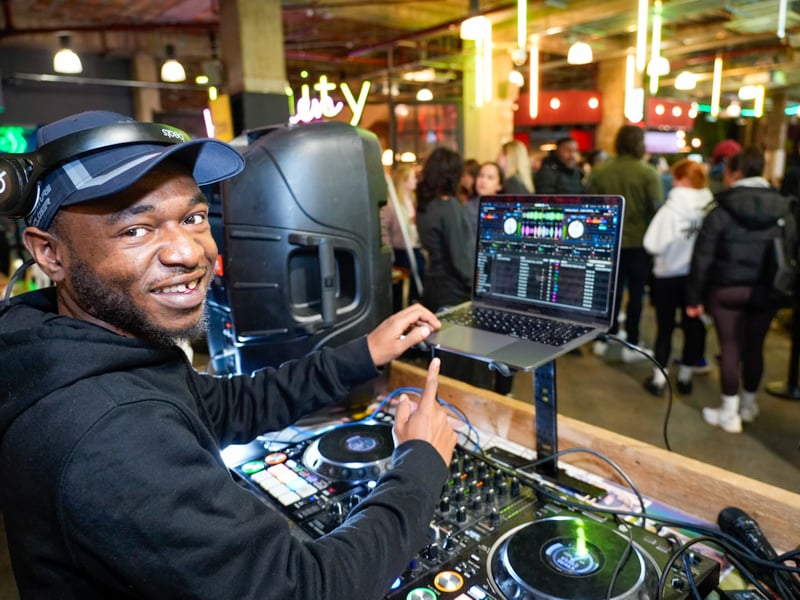 Leeds DJ collective Hypa Crew was spinning records at the launch