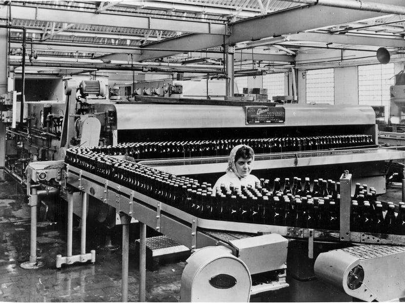 Carling lager in production at the Hope & Anchor Brewery, Sheffield, in July 1961