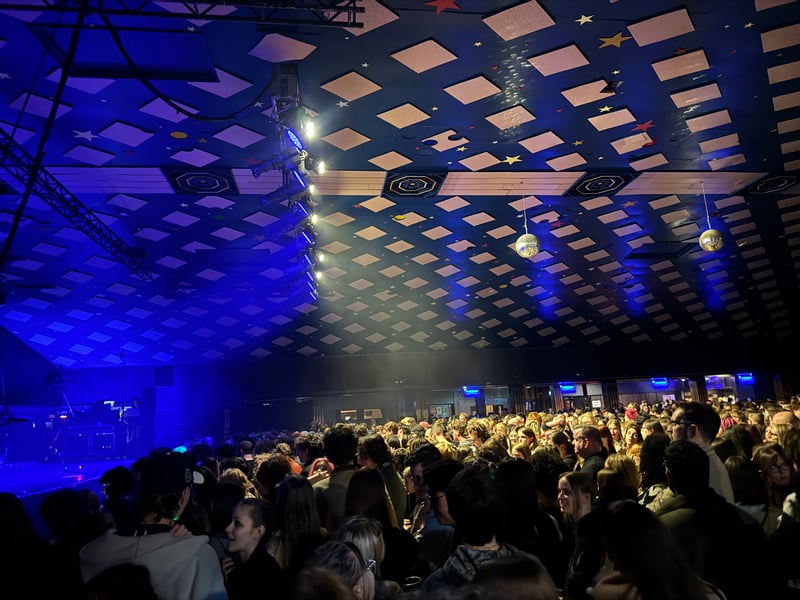 The venue was completely sold out for the gig.