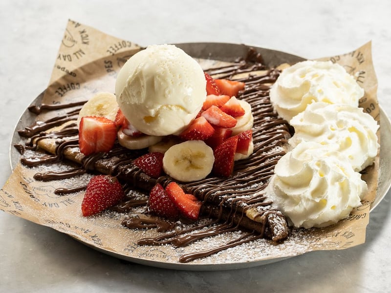 ⭐ 3.8 from 107 reviews. 📍 339 Albion Street, city centre. 🗣 "Really enjoyed the food at Crepe Affaire. I had Ultimate Nutella which was delicious, nicely cooked and
 arrived quickly. Definitely would recommend to friends."