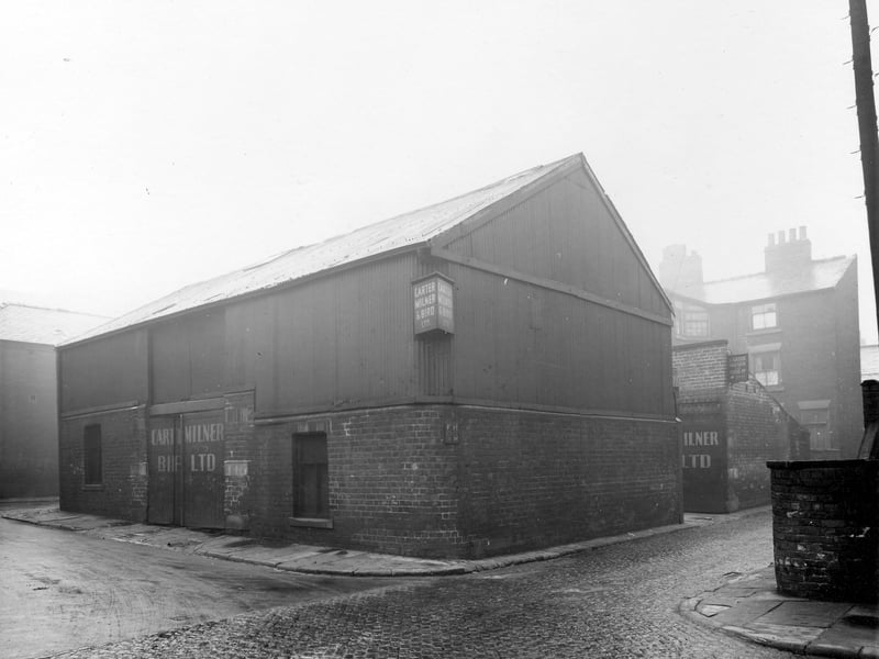 The premises of Carter, Milner Ltd as seen from Bowman Lane in December 1938.