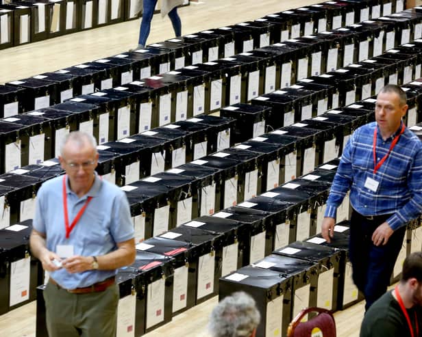 Ballot boxes at the Galway count centre in 2019. The Electoral Register has been cleaned up ahead of the Galway West Bye-Election 