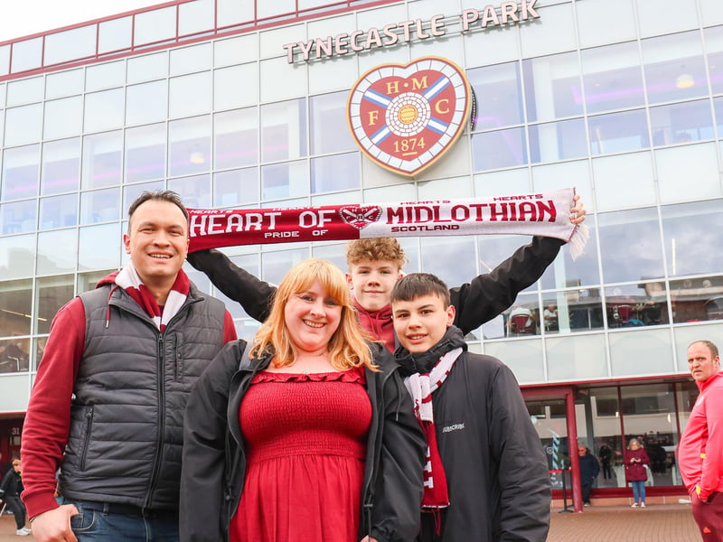 The McCallum family ready to watch the Glorious Hearts.