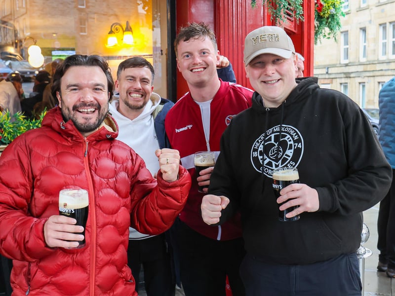 Hearts fans gather at The Golden Rule pub