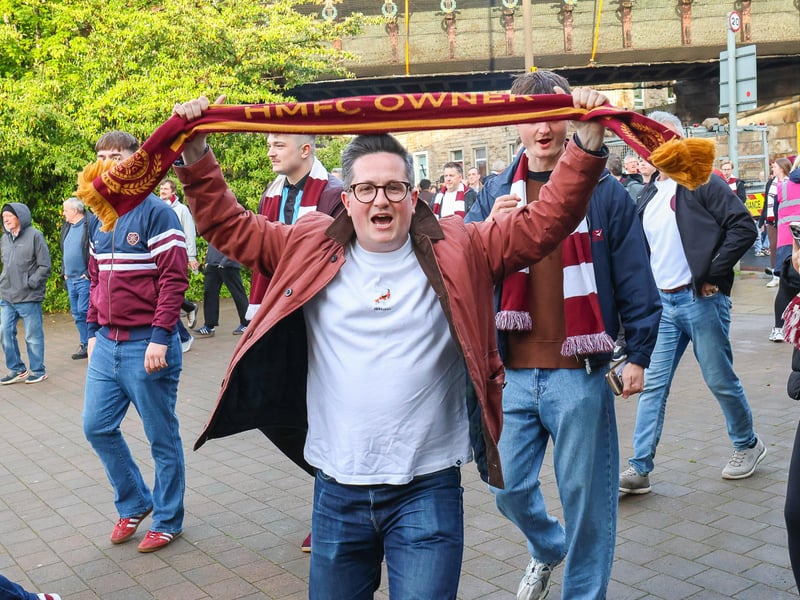 Proud fans waved flags and scarves in the air as they flocked to Tynecastle.