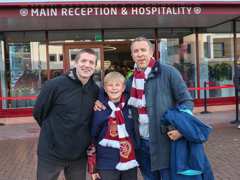 Andrew, Sam and Scott ready to cheer on their team.