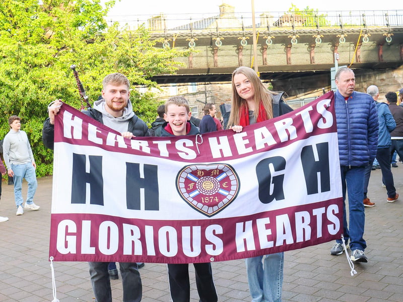 Fans were belting out The Hearts Song before the game.
