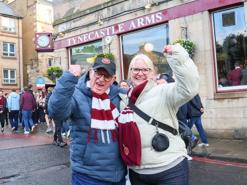 Many fans flocked to the Tynecastle Arms for a pint before the game