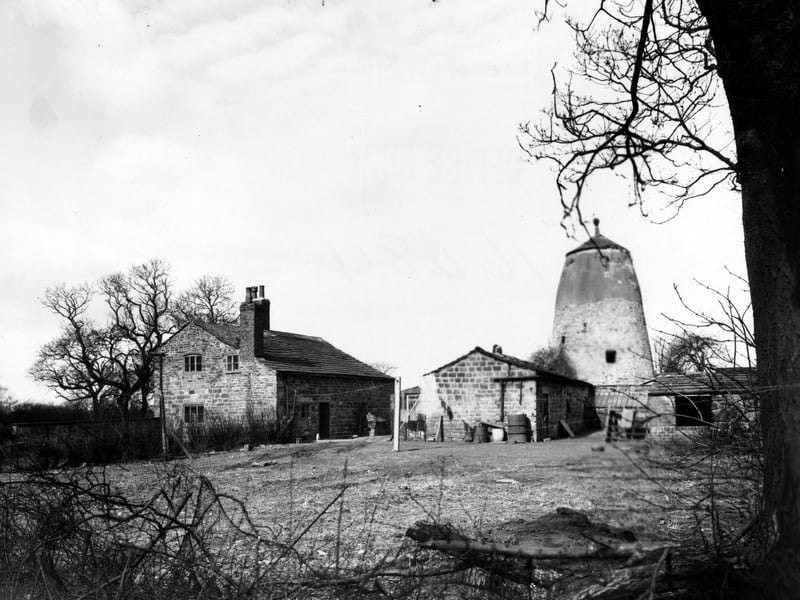 The old Windmill and farm buildings pictured in March 1949.