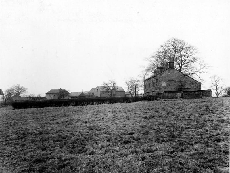 Pigeon Cote Farm taken from across an adjacent field in  January 1949.