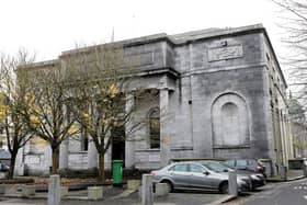 Sitting...Galway Courthouse. 