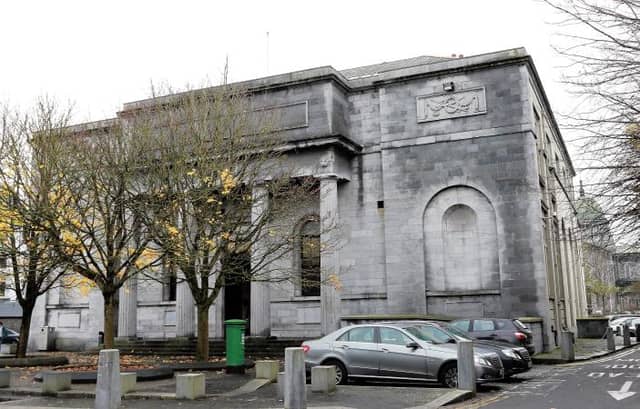 Sitting...Galway Courthouse.