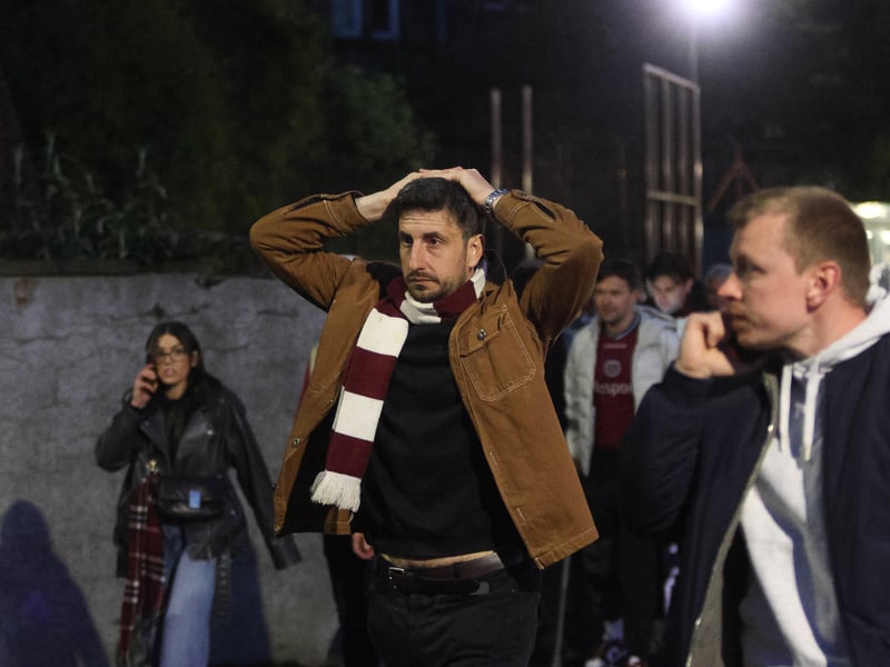 Dejected Hearts fans left Tynecastle knowing just how close the club came to sealing a momentous title with a game to spare.