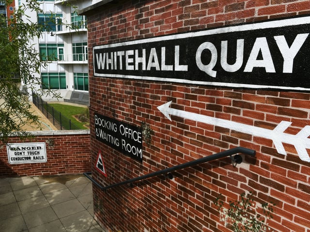 The new mural has been painted along Whitehall Quay near Leeds City Station