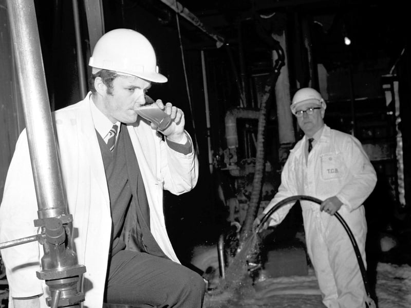 Inside the Tennent's Lager Wellpark brewery in Glasgow in January 1972