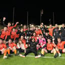 Bearna Na Forbacha celebrate after the presentation of the  Jack Lillis Cup.
