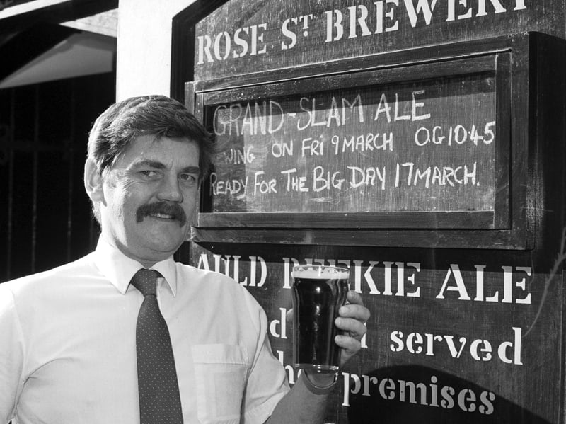 Rose St Brewery's Ken Bannister brewed a special 'Grand Slam Ale' in anticipation of Scotland beating France at Murrayfield in the Five Nations tournament, in March 1984. It went down a treat after Scotland won 21-12.