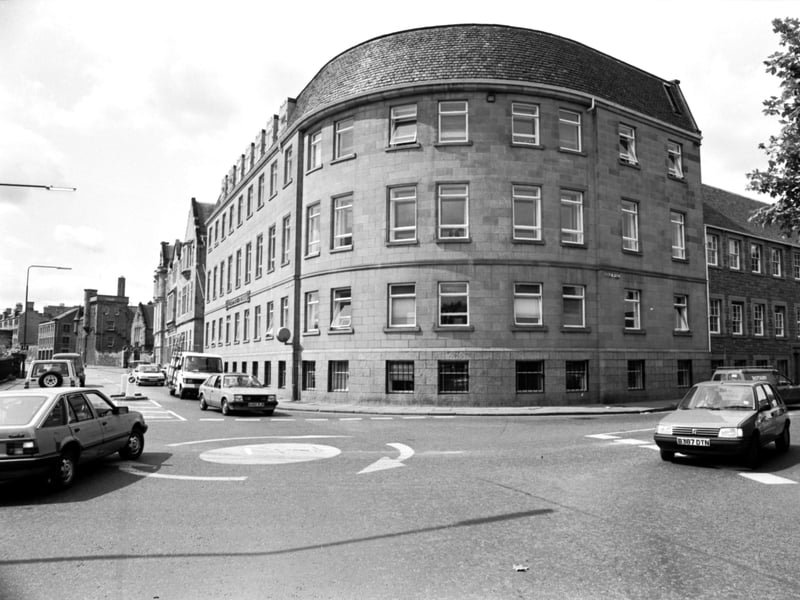 The Scottish & Newcastle headquarters, on the site of Abbey Brewery, on Holyrood Road, Edinburgh, in August 1989