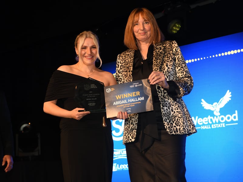 14th May 2026Leeds Sports Awards 2026Pictured  student sport champion of the year winner Abigail HallamPicture Gerard Binks