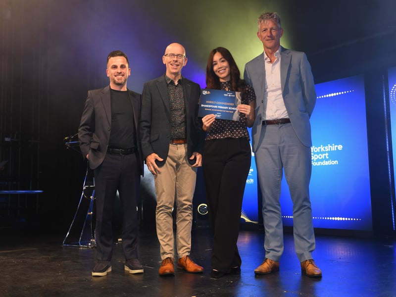 14th May 2026Leeds Sports Awards 2026Pictured  school achievement of the year highly commended Shakespeare Primary SchoolPicture Gerard Binks