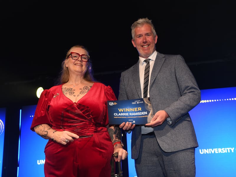 14th May 2026Leeds Sports Awards 2026Pictured  inspirational community champion winner Clarrie RamsdenPicture Gerard Binks