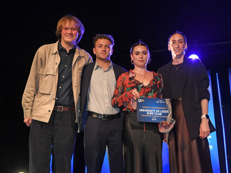 14th May 2026Leeds Sports Awards 2026Pictured  sustainability champion of the year highly commended University of Leeds Surf ClubPicture Gerard Binks