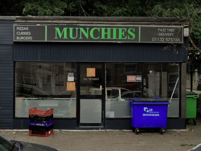 Munchies in Chapeltown, Pudsey, was rated 1* on November 27, 2025. Inspectors found that major improvement was necessary for its management of food safety, with improvement necessary for cleanliness and condition of facilities and building. Its hygienic food handling was found to be generally satisfactory.