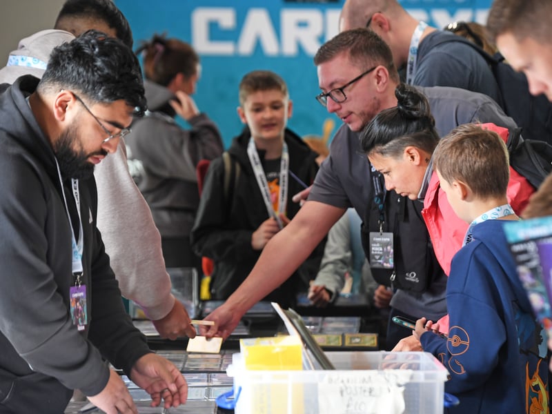 There was a wide variety of card traders selling Pokémon, One Piece, sports cards and more.