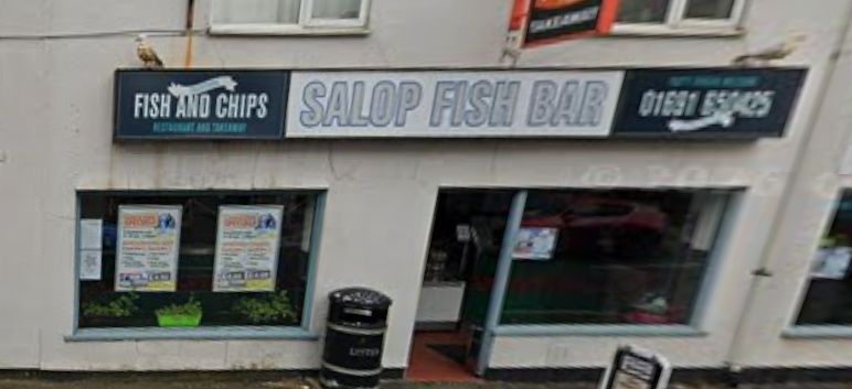 Rated 4.6 stars out of 225 Google reviews. One Google reviewer wrote: "Beautiful fish and chips. Warm and friendly atmosphere. Best bit. They have an indoors. Happy to host families and guests. All facilities are great, clean and managed." Address: 40-46 Salop Rd, Oswestry SY11 2NU.