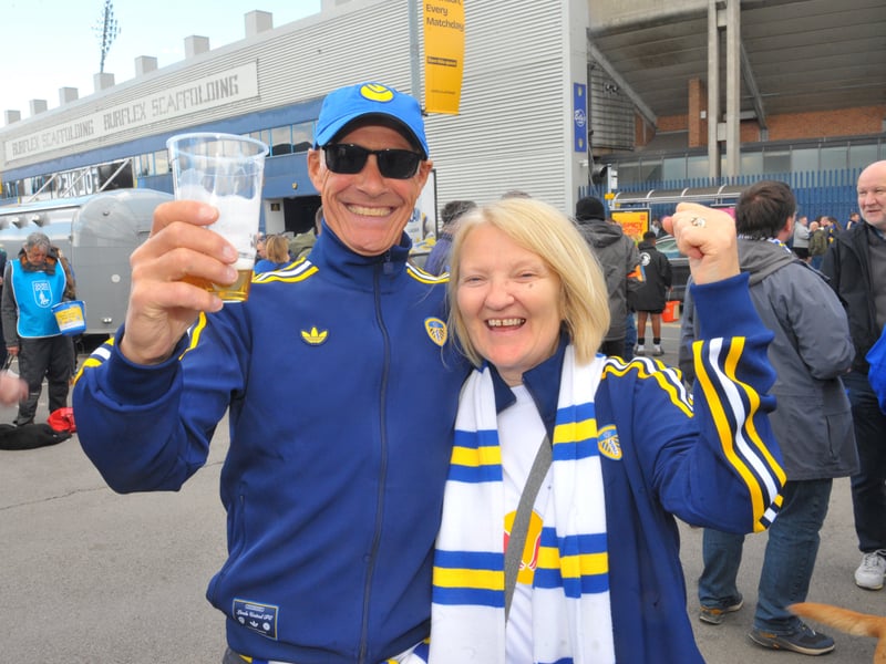 Leeds United v Brighton   fans  poic Steve Riding  17-05-2026Martin and Caroline Grainger from Darlington 