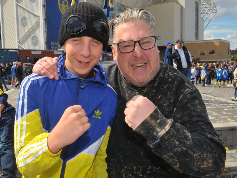 Leeds United v Brighton   fans  poic Steve Riding  17-05-2026Dave Kelly and Sonny of Holbeck 